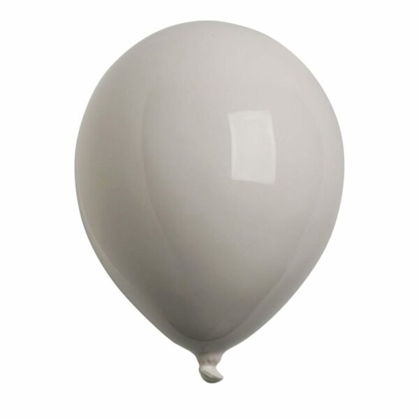 Umidificatore in ceramica bianca a forma di palloncino, collezione Balloon, colore grigio chiaro