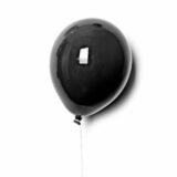 Palloncino decorativo in ceramica Balloon nero lucido