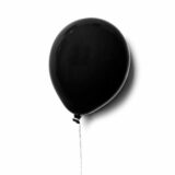 Palloncino decorativo in ceramica Balloon nero opaco