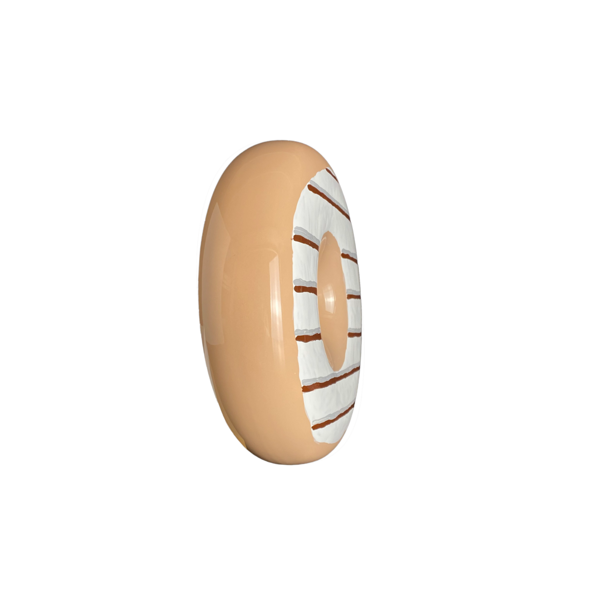umidificatore hummi donut a forma di ciambella dipinto a mano visto di profilo