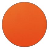Appendiabiti a forma circolare della collezione Art-Up con pomello in acciaio inox e appendiabiti HPL colore arancione