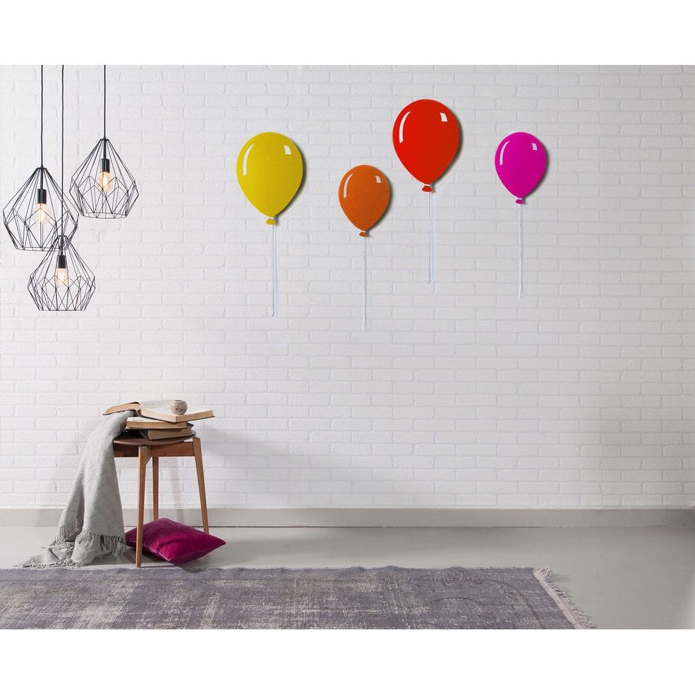 Palloncino decorativo in ceramica The Balloons si fissa a muro ed e  orientabile 18x24cm colore BLU, Creativando