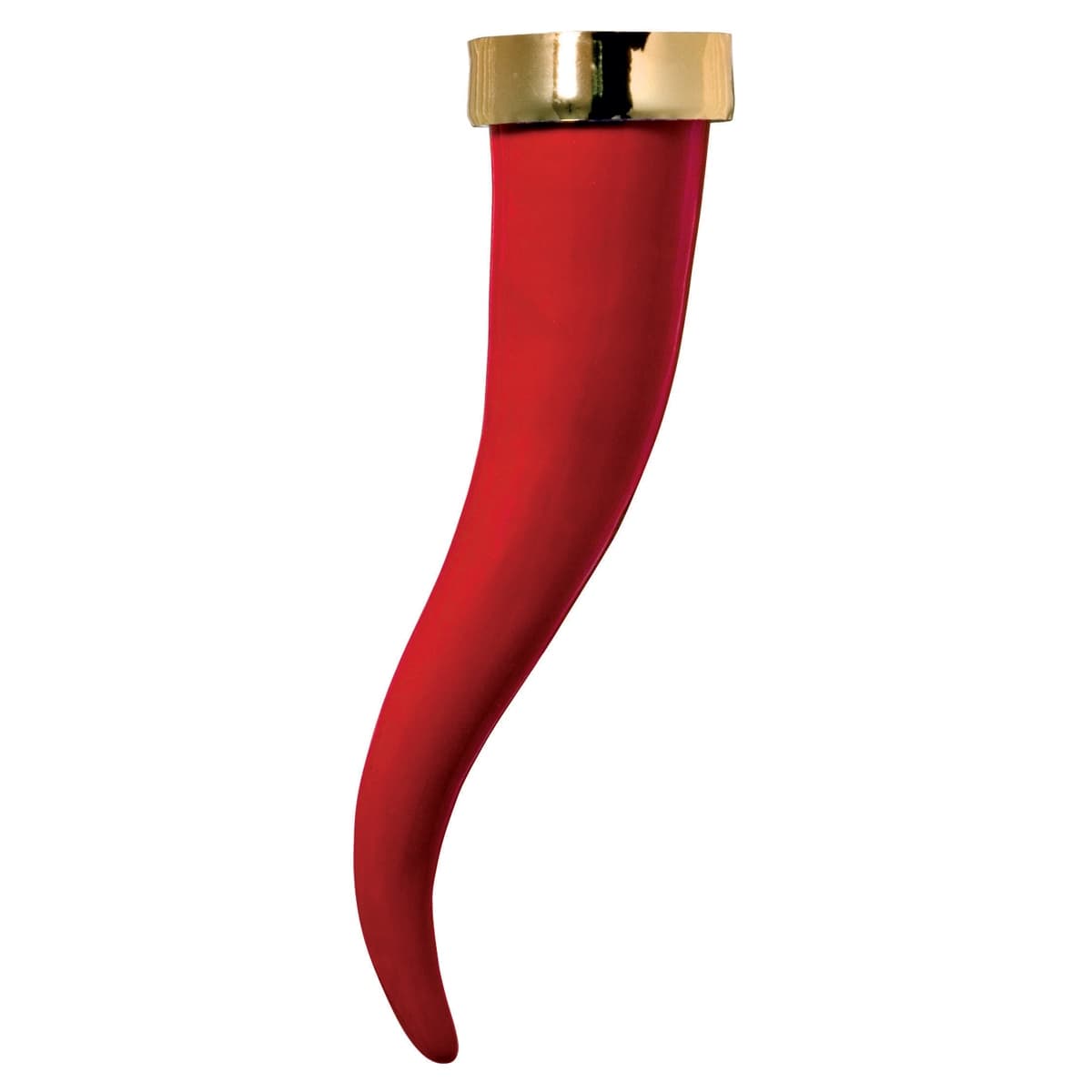 Umidificatore per termosifone in ceramica a forma di corno portafortuna di colore rosso