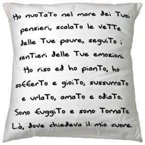 cuscini con scritte