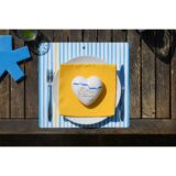 ABAKUHAUS New Orleans Tovaglietta Americana Set 4 Pezzi – Tema Carnevale, In Tessuto Poliestere Lavabile 45x30cm, Colori Vivaci, Fatto In Turchia