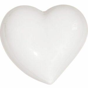 Umidificatore per termosifone in ceramica a forma di cuore di colore bianco