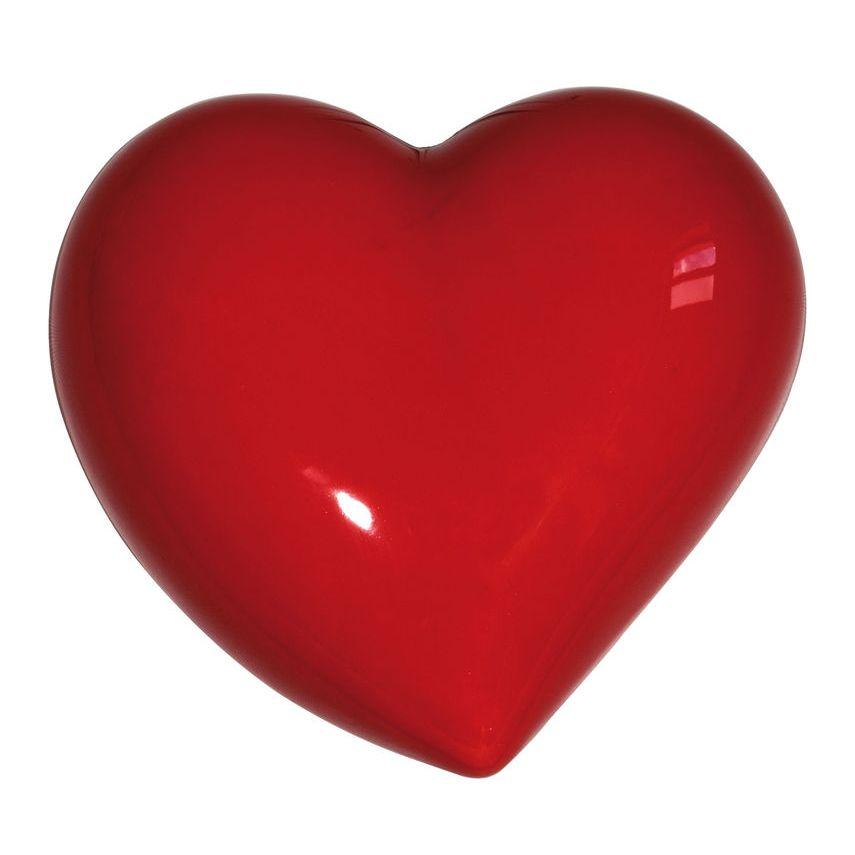 Umidificatore per termosifone in ceramica a forma di cuore di colore rosso