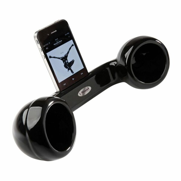 Speaker naturale in ceramica per iPhone colore nero
