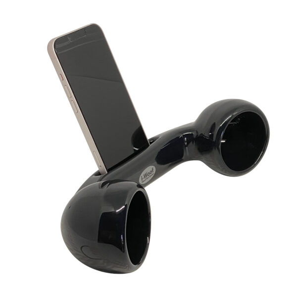 amplificatore senza fili per telefonino a forma di cornetta del telefono nero