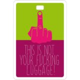 Etichetta bagaglio #MYTAG Fucking Trip con illustrazione di Manuel Stefanutti