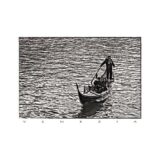 cARTolina in Tyvek leggera e impermeabile con grafica raffigurante una fotografia in bianco e nero di una gondola a Venezia