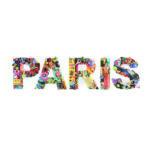 cARTolina in Tyvek leggera e impermeabile con testo Paris colorato in diversi stili