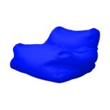 Poltrona a sacco da esterno in tessuto tecnico impermeabile colore blu