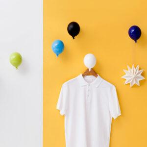 set di ganci appendiabiti da muro a forma di palloncino colorato
