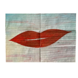 mandare baci tramite una maxi cartolina opera artistica