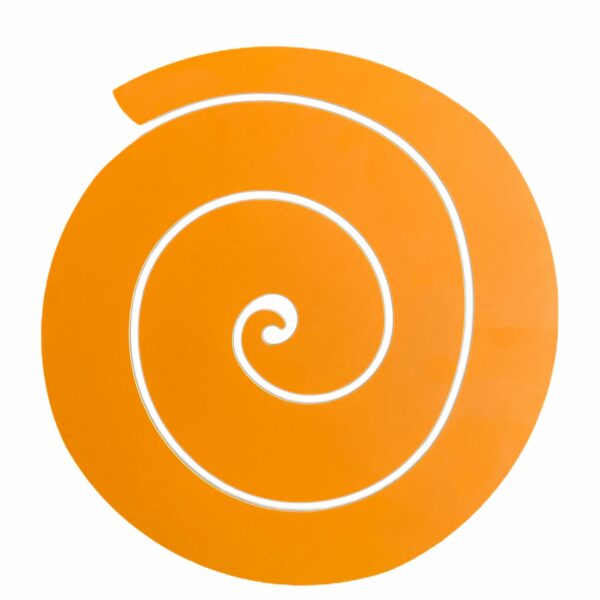 sottopiatto a forma di spirale arancione