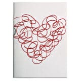 quaderno 15x21 cm in copertina un cuore scarabocchio