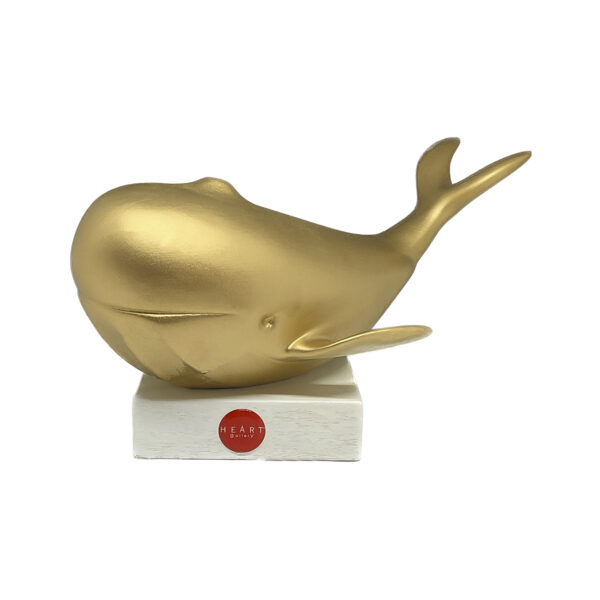 balena dorata decorativa