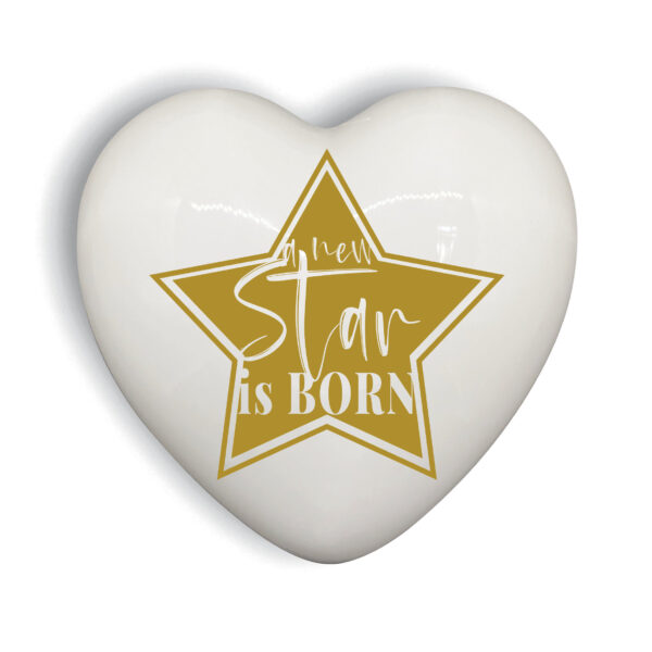 Cuore in ceramica Heart Gallery modello a new star is born