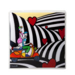 umidificatore per radiatore e vaso di design in ceramica bianca con decoro frontale