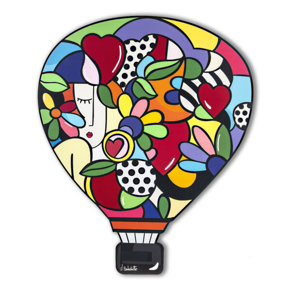 mongolfiera decorata artisticamente