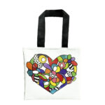 Borsa tote 40x40cm in ecopelle stampato con lo stile artistico Pop