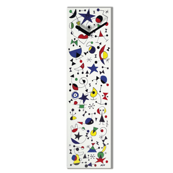 orologio da parete di tipo verticale con artwork grafico