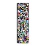 orologio da parete 20 x 74 cm decorato secondo lo stile artistico Dubuffet